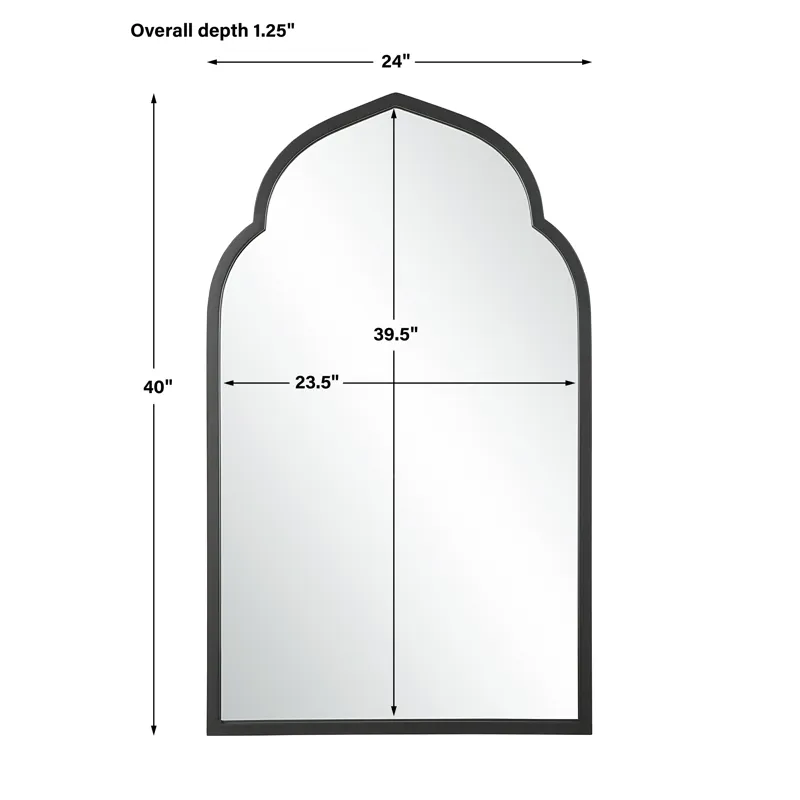 Kenitra Black Arch Mirror