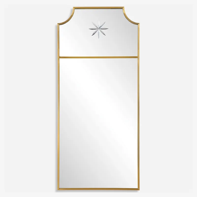 Caddington Tall Brass Mirror