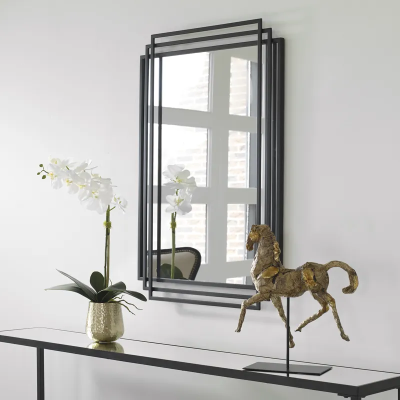 Amherst Black Iron Mirror