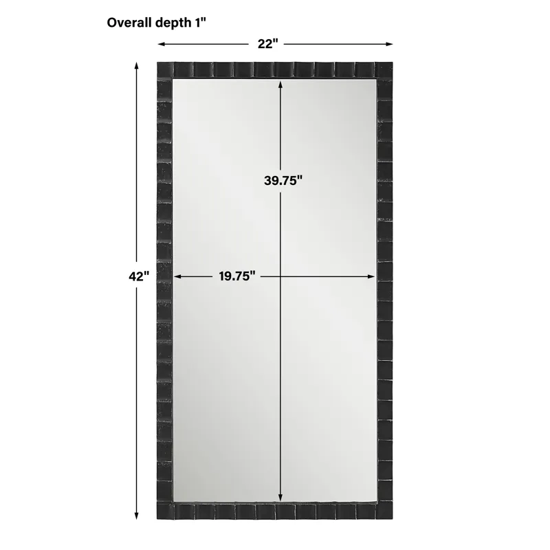 Dandridge Black Industrial Mirror