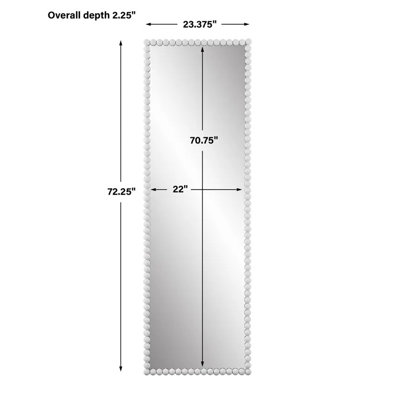 Serna White Tall Mirror