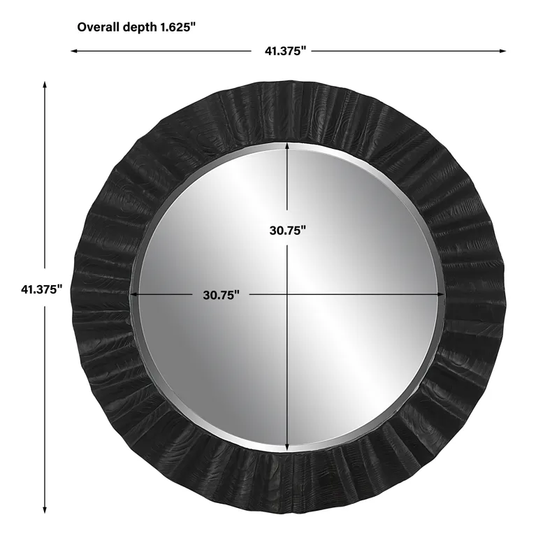 Caribou Dark Espresso Round Mirror