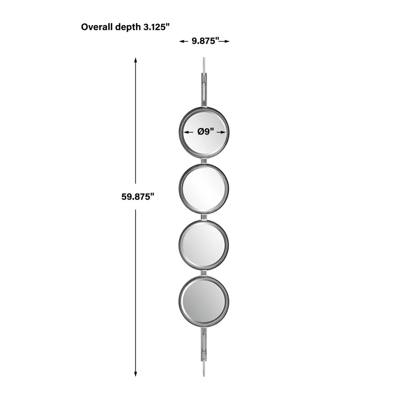 Button Silver Mirror