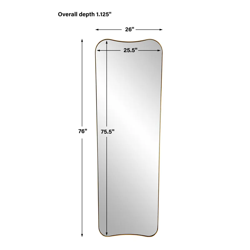 Belvoir Large Antique Brass Mirror