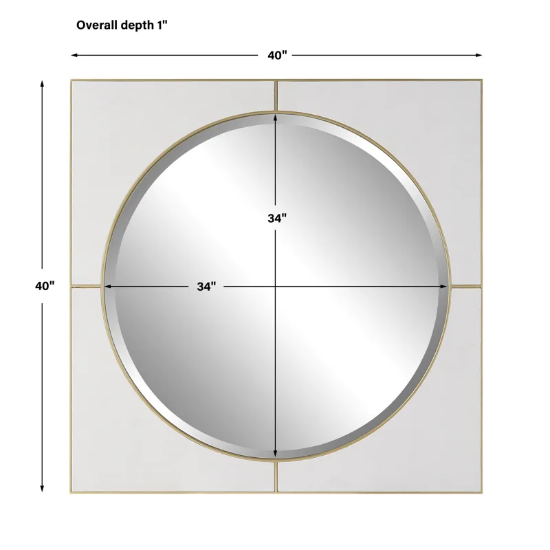 Cyprus White Square Mirror