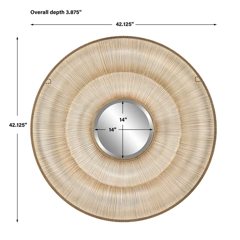 Bauble Round Gold Mirror