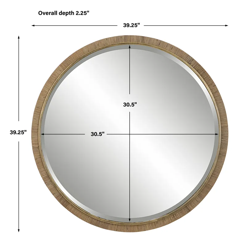 Paradise Round Rattan Mirror