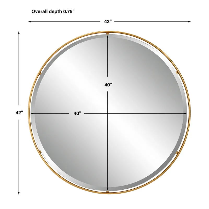 Canillo Gold Round Mirror