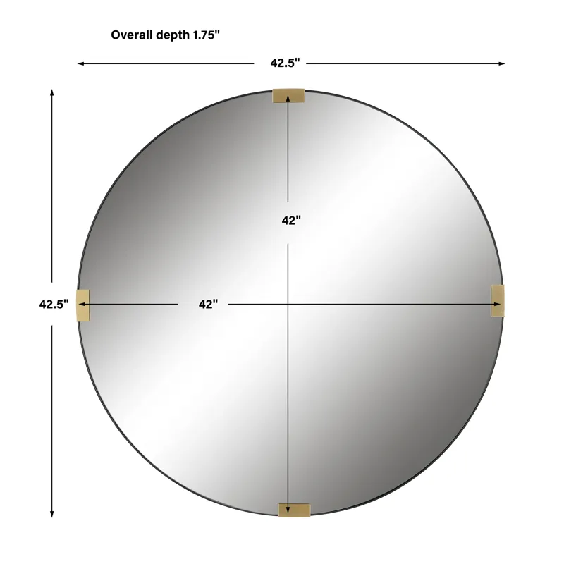 Clip Modern Round Mirror