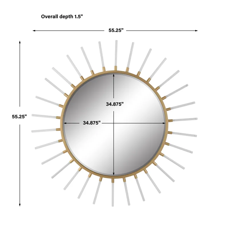 Oracle Round Starburst Mirror