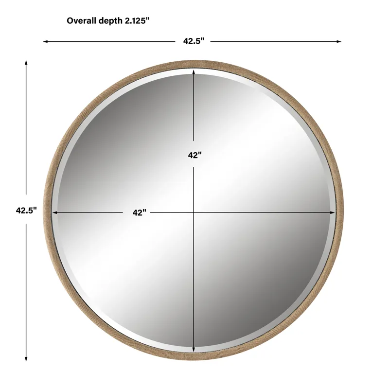 Ranchero Natural Rope Round Mirror