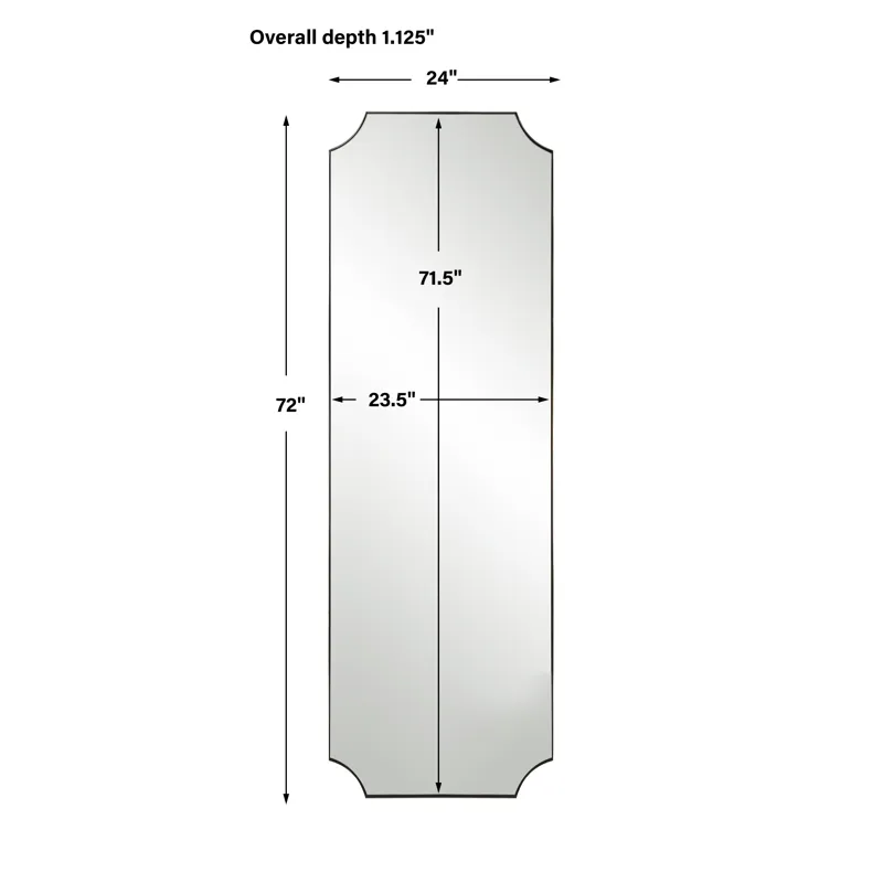 Lennox Nickel Tall Mirror