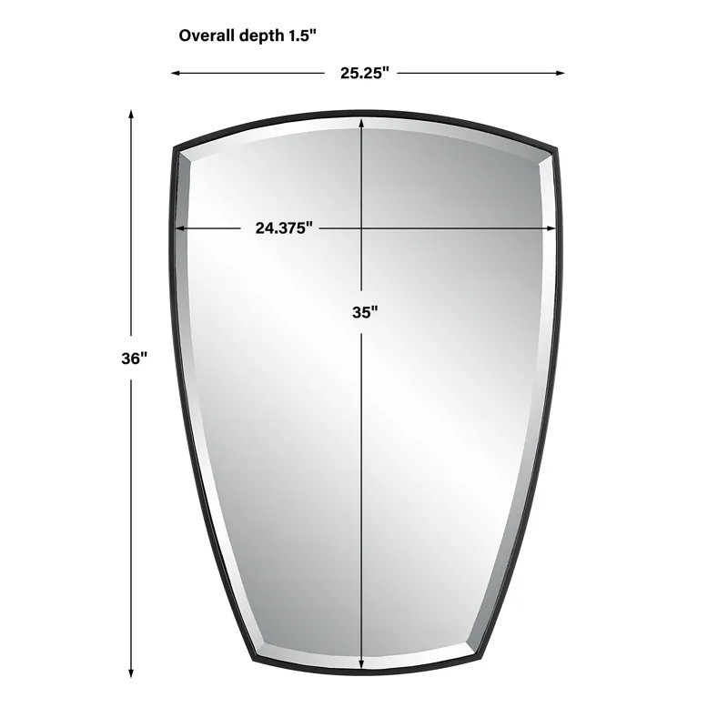 Crest Curved Iron Mirror