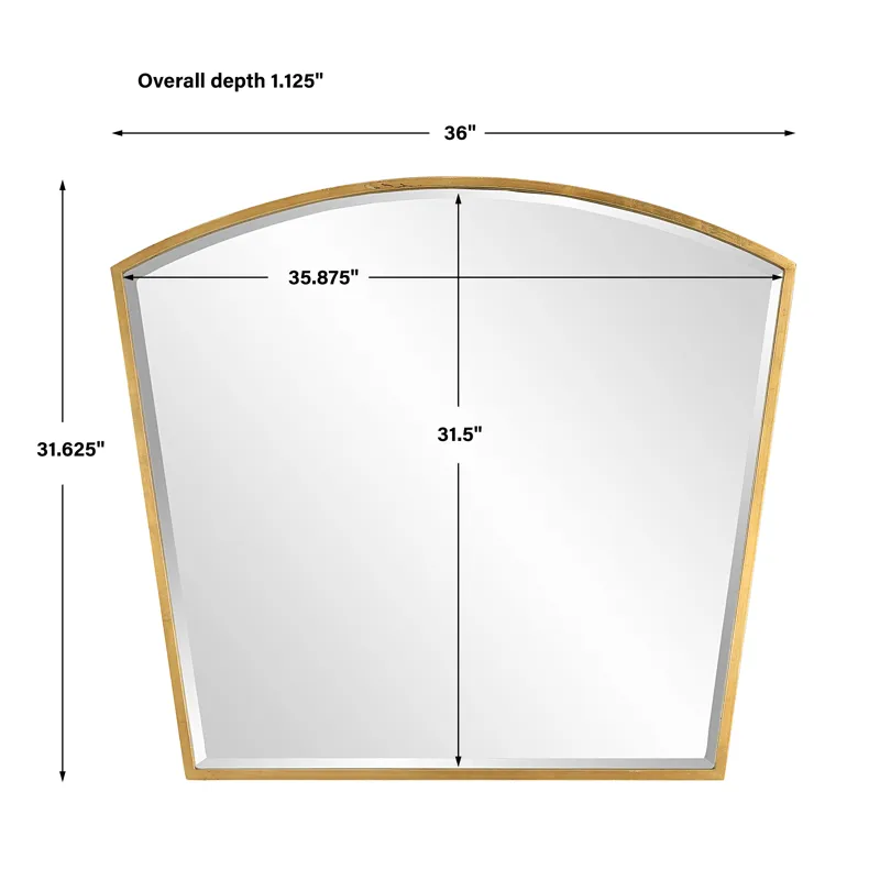 Boundary Gold Arch Mirror