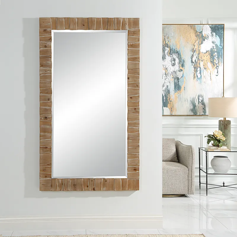 Ayanna Gray Washed Wood Mirror