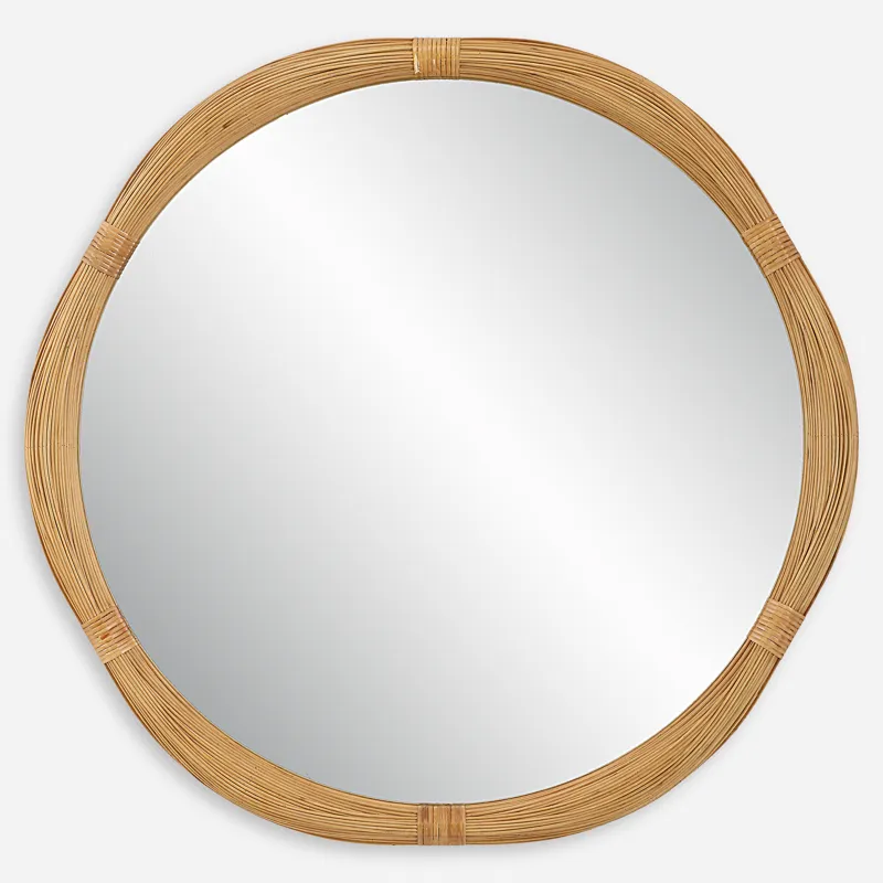 Salina Round Bamboo Mirror
