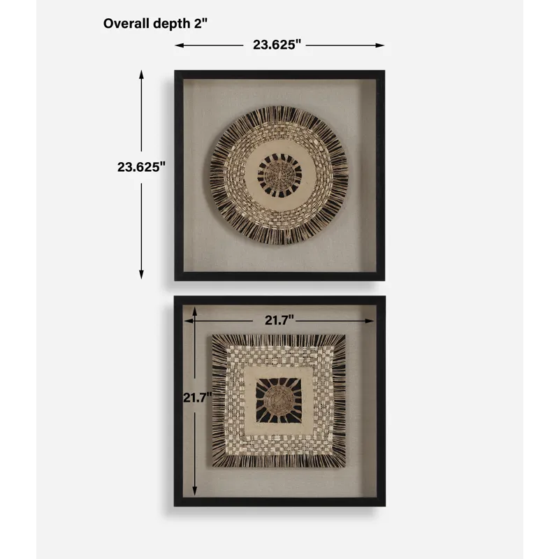 Intertwine Knit Paper Shadow Box, S/2