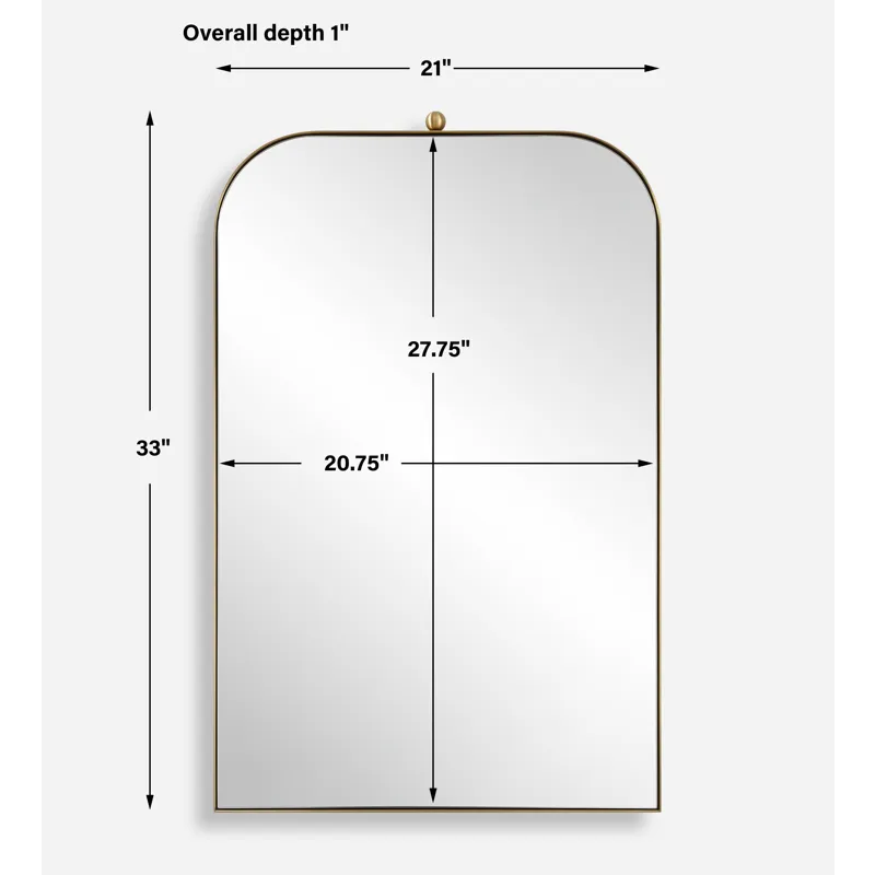 Cassidy Brass Arch Mirror