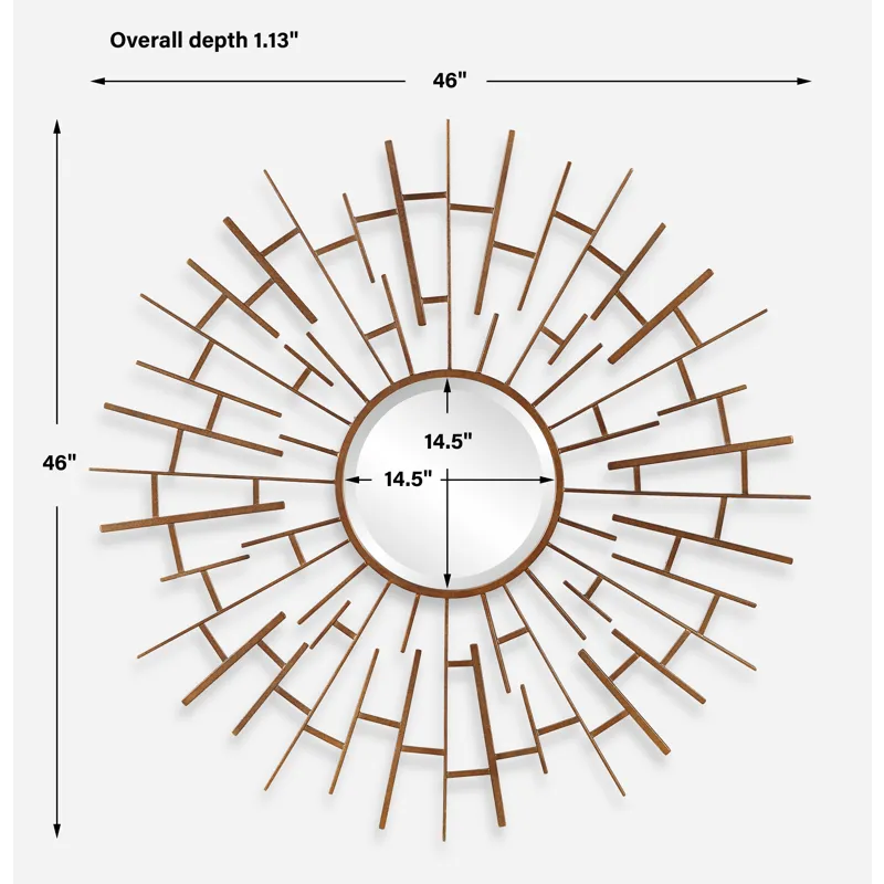 Tangled Bronze Round Mirror