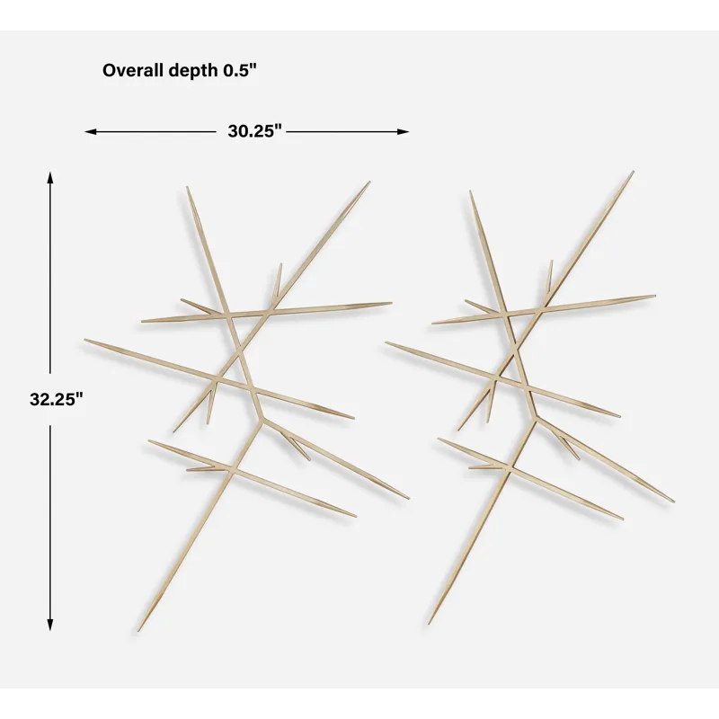 Fireworks Silver Wall Decor, S/2