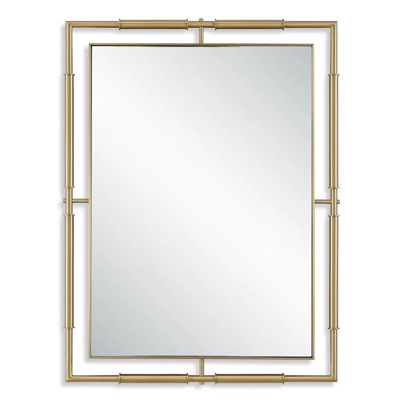 It\'s All Connected Rectangle Brass Mirror