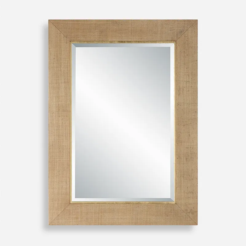 Bungalow Grass Cloth Mirror