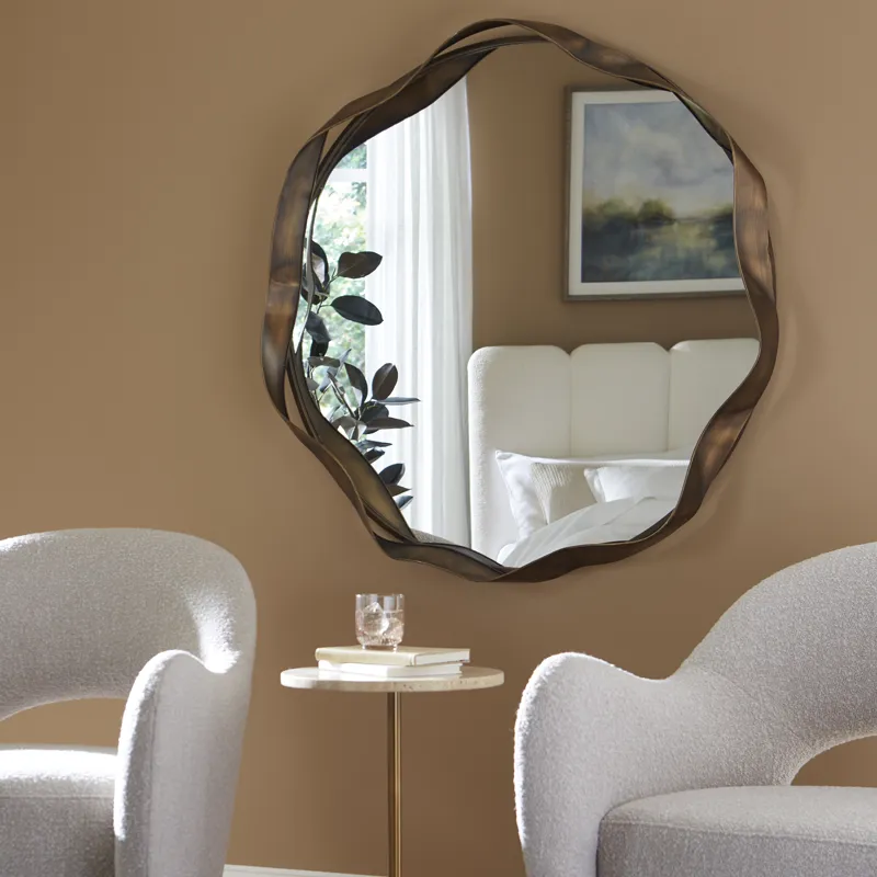 Catch The Wave Round Mirror
