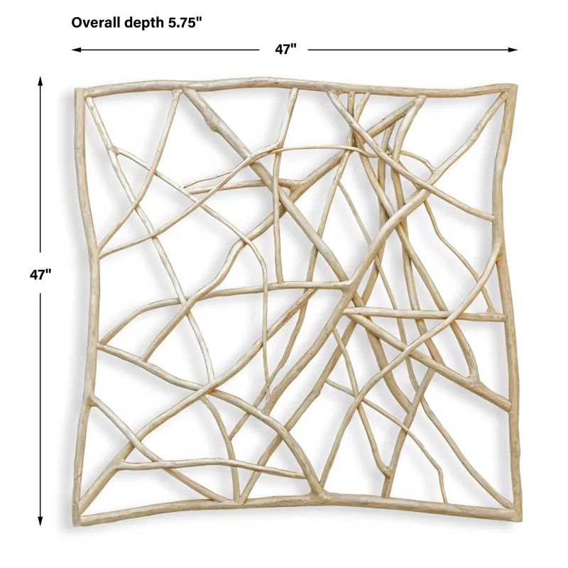 Tangled Up Outdoor Teak Wall Decor