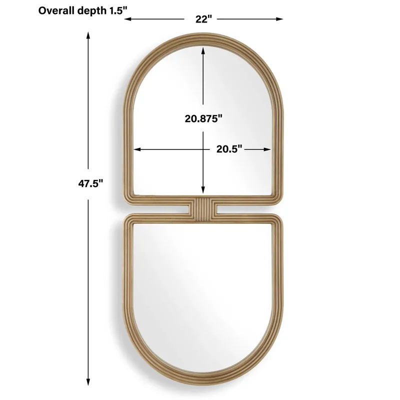 Jacques Art Deco Gold Mirror