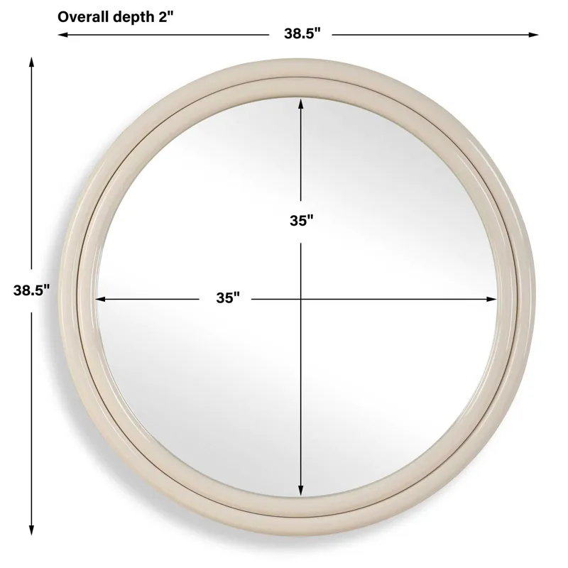 Florian Warm White Round Mirror