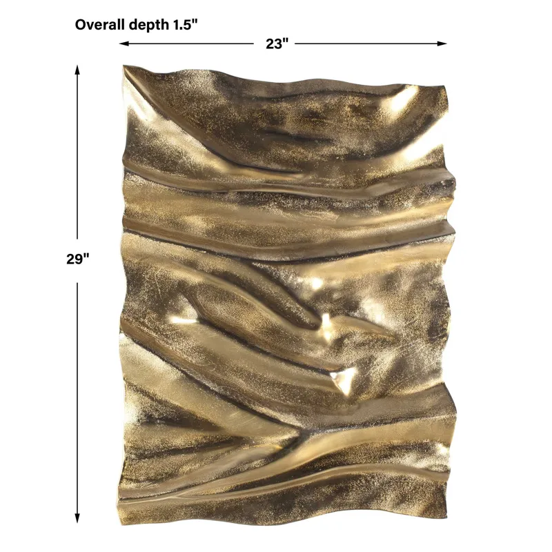 Undulate Outdoor Gold Wall Panel