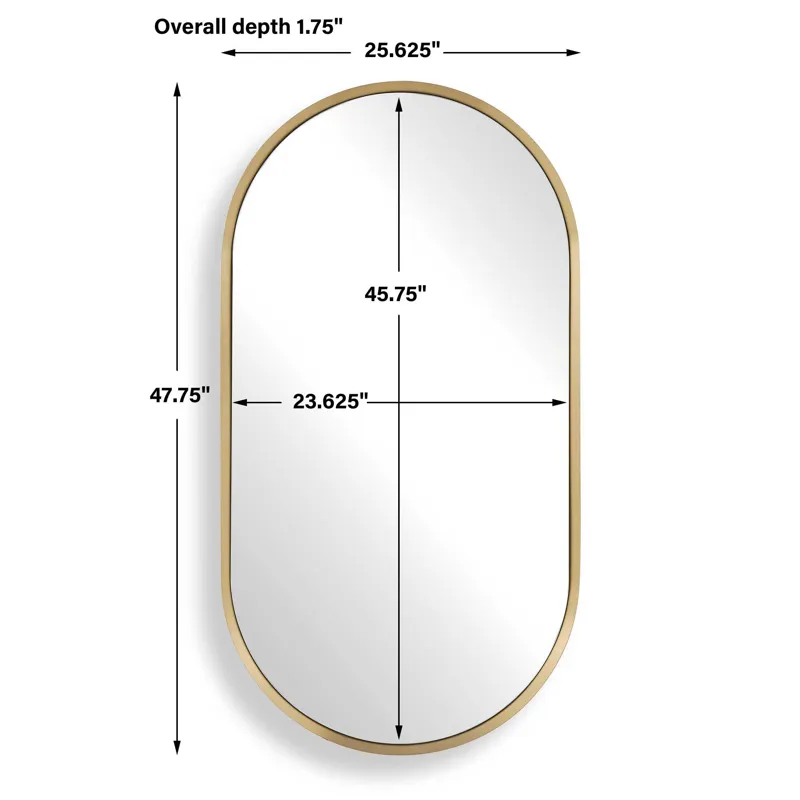 Torrado Oval Brass Mirror