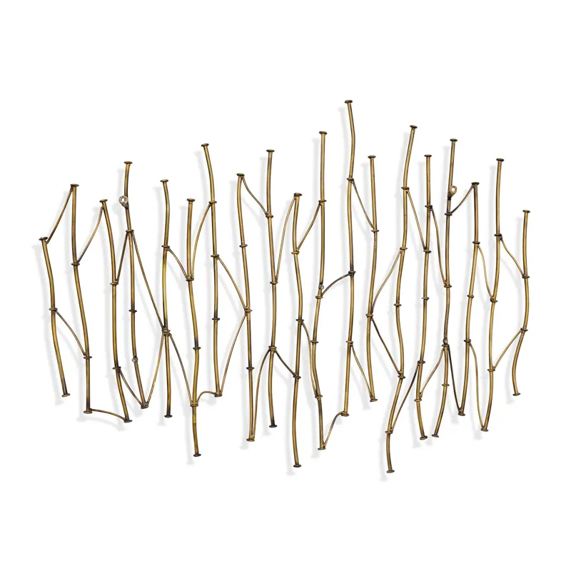 Nature's Rhythm Gold Metal Wall Decor