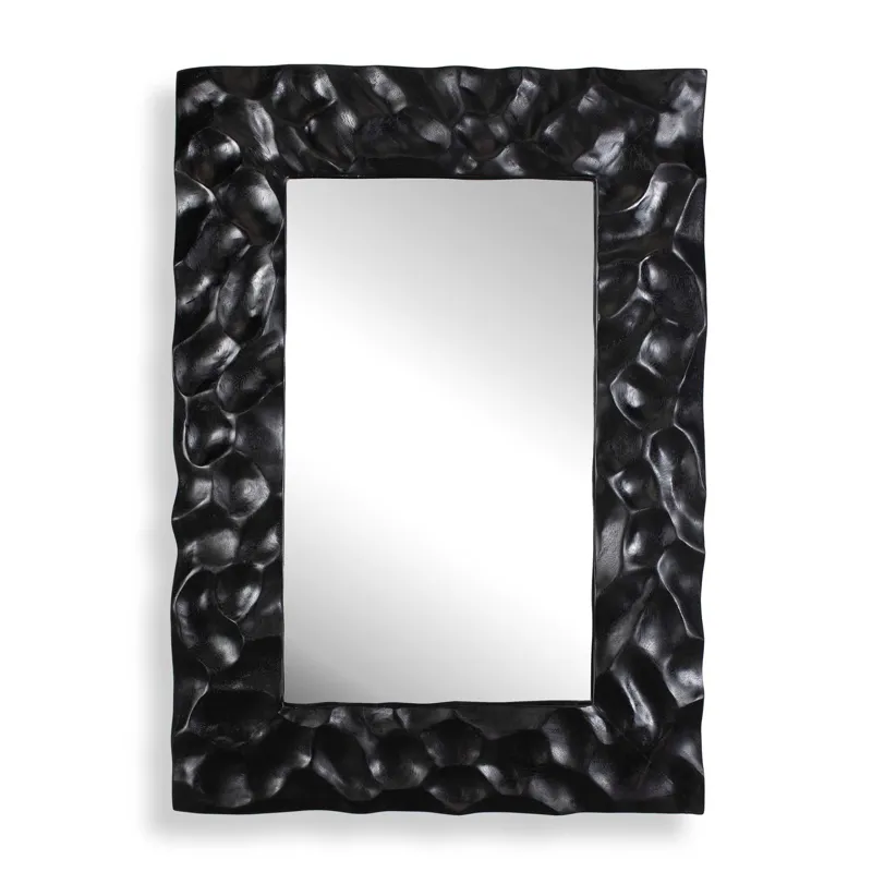 Malosi Black Carved Mirror