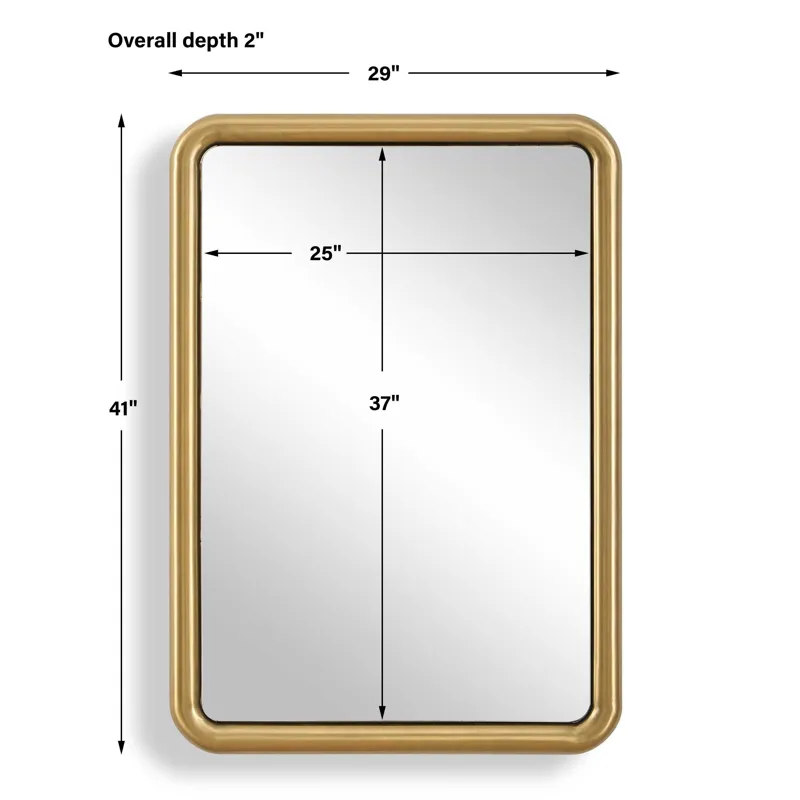 Atkinson Modern Brass Mirror