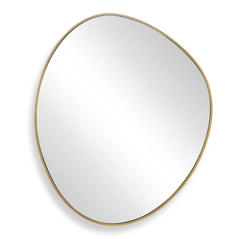 Distort Antique Brass Mirror