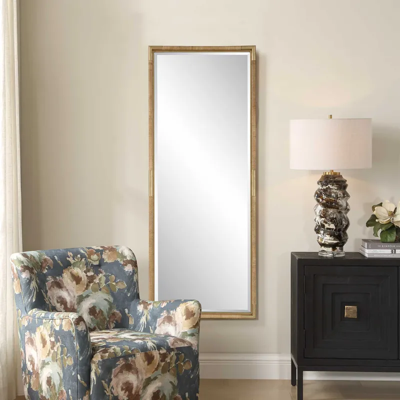 Kampar Full Length Rattan Tall Mirror