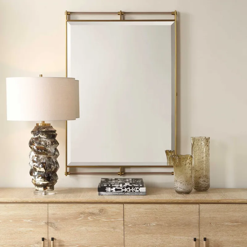 Ripoll Antique Brass Mirror