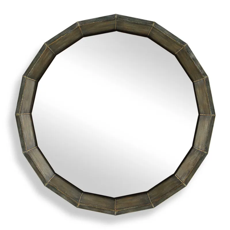 Neve Bronze Round Mirror