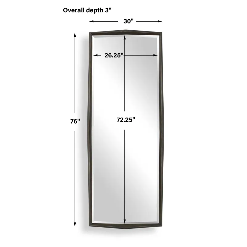 On Point Tall Bronze Mirror