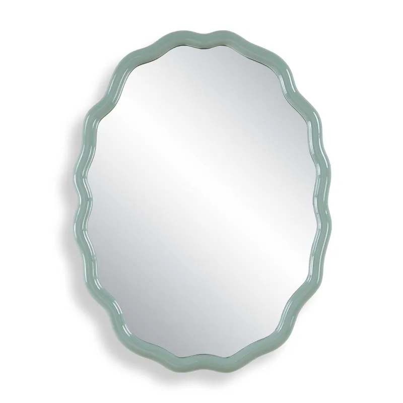 Isly Robin\'s Egg Blue Oval Mirror