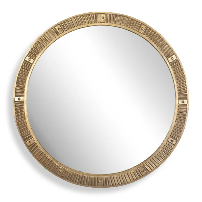 Heart Of Gold Round Mirror