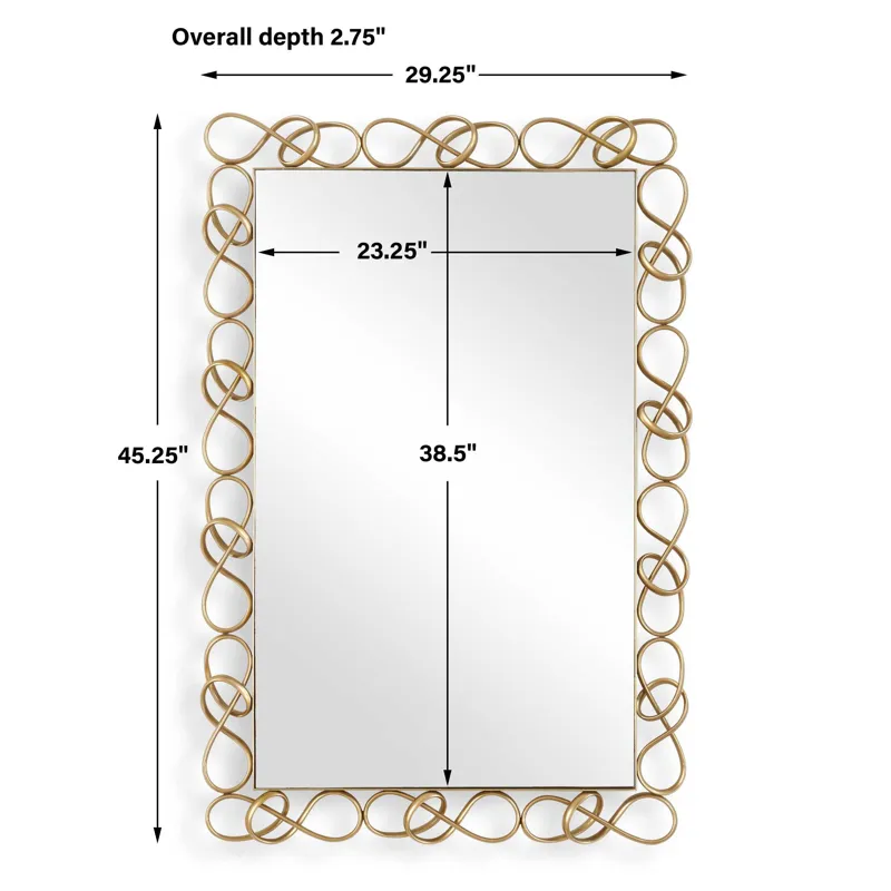 Twist It Antique Brass Mirror