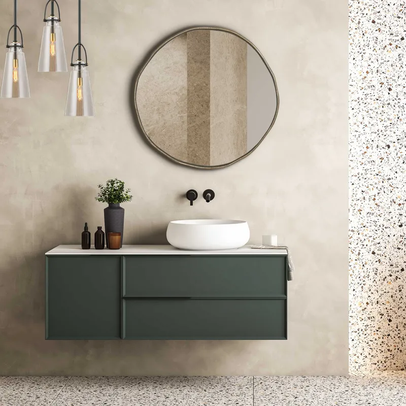 Lowen Round Brass Mirror