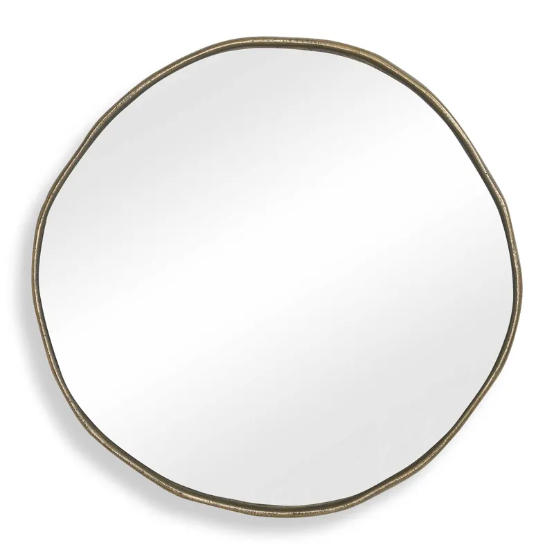 Lowen Round Brass Mirror
