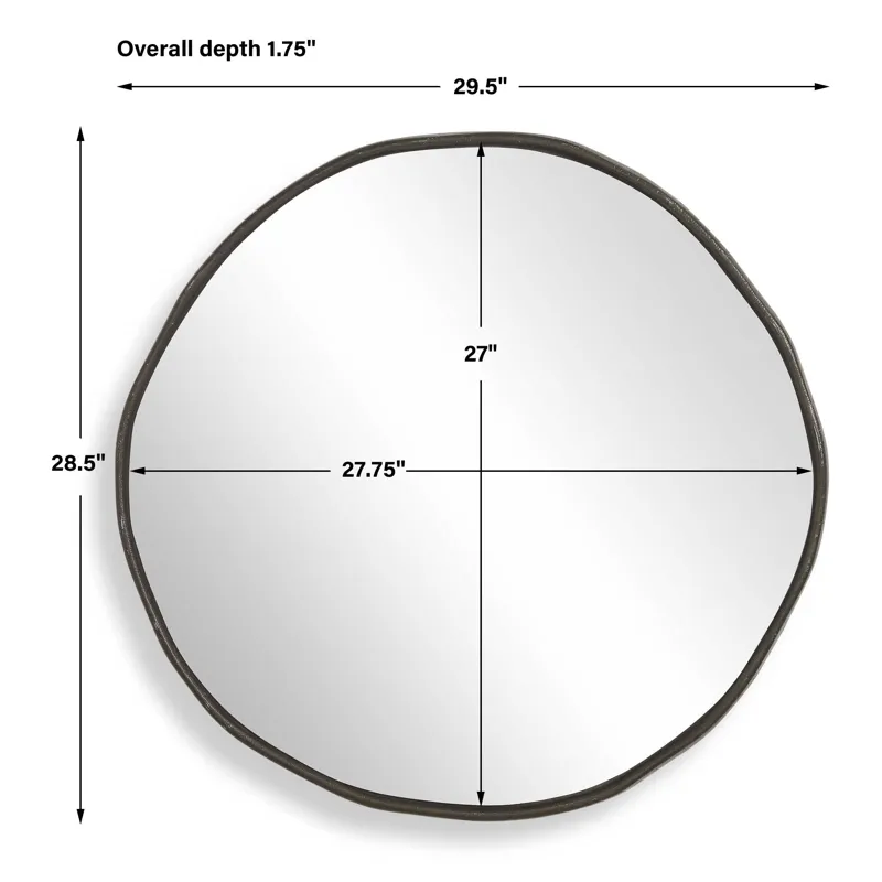 Lowen Round Bronze Mirror
