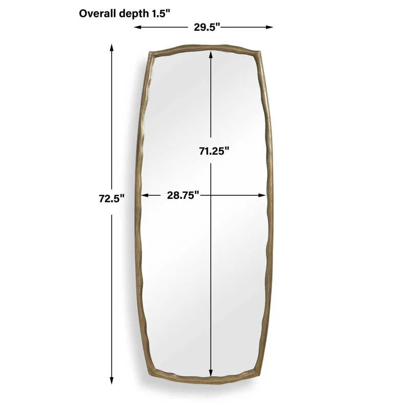 Adair Antique Brass Tall Mirror