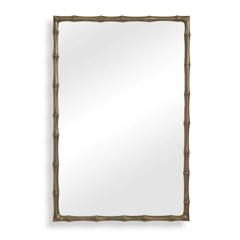 Brass Bamboo Rectangle Mirror