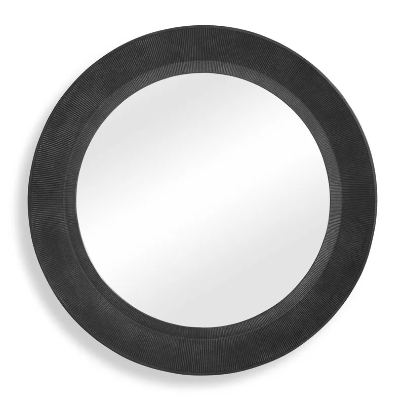 Montgomery Round Black Mirror