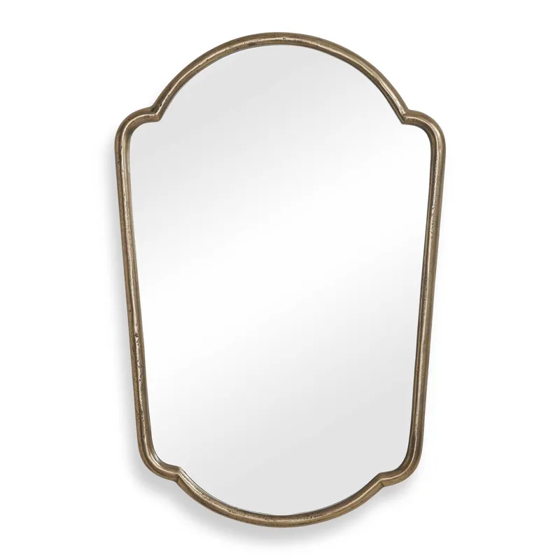 Naomi Antique Brass Mirror